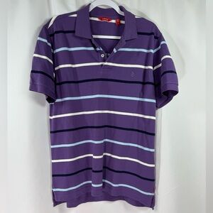 IZOD Men’s Polo Purple Stripe M